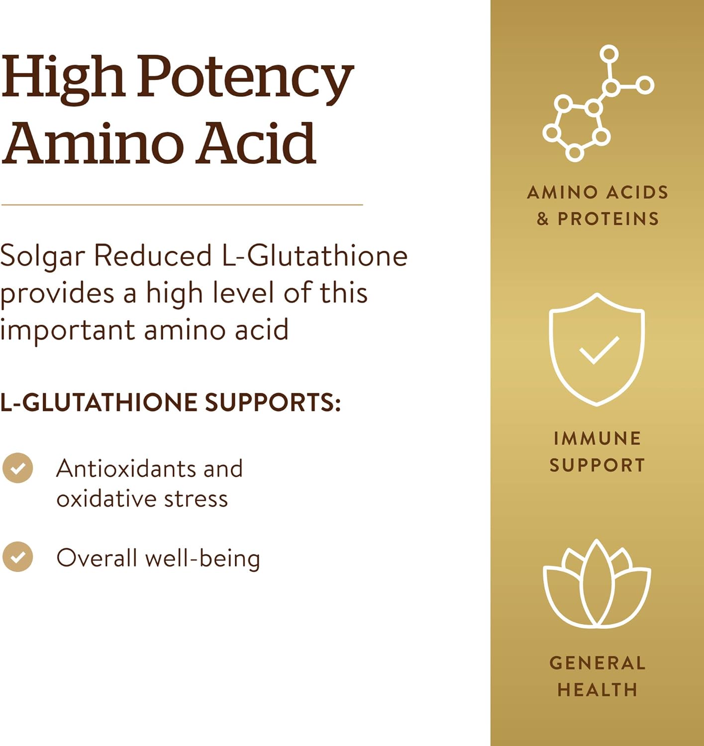 Solgar L-Glutathione 250 mg Capsules - Antioxidant Support - Free Form Amino Acids - Non-GMO, Vegan, Gluten Free - 60 Servings