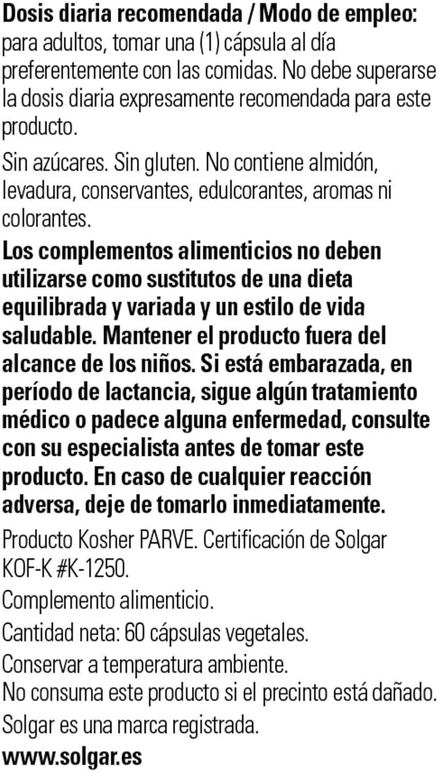 Solgar L-Glutathione Capsules - 250mg Antioxidant Support - Free Form Amino Acids - Non-GMO, Vegan, Gluten & Dairy Free - Kosher - 60 Servings