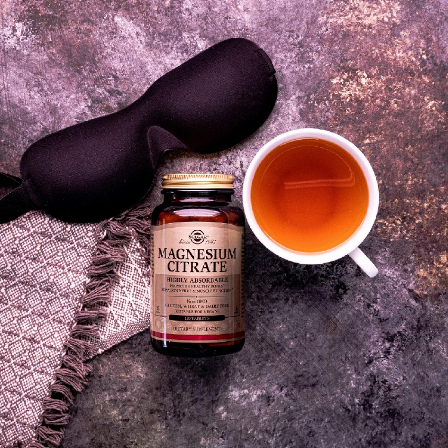 Solgar Magnesium Citrate Tablets, 240 Count, Promotes Nerve and Muscle Function - Pack of 2