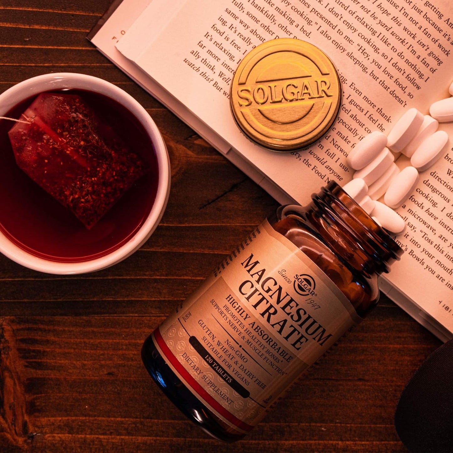 Solgar Magnesium Citrate Tablets, 240 Count, Promotes Nerve and Muscle Function - Pack of 2