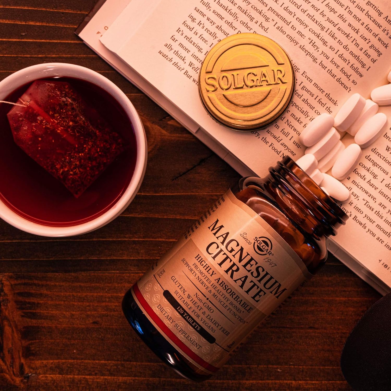 Solgar Magnesium Citrate Tablets, 240 Count, Promotes Nerve and Muscle Function - Pack of 2