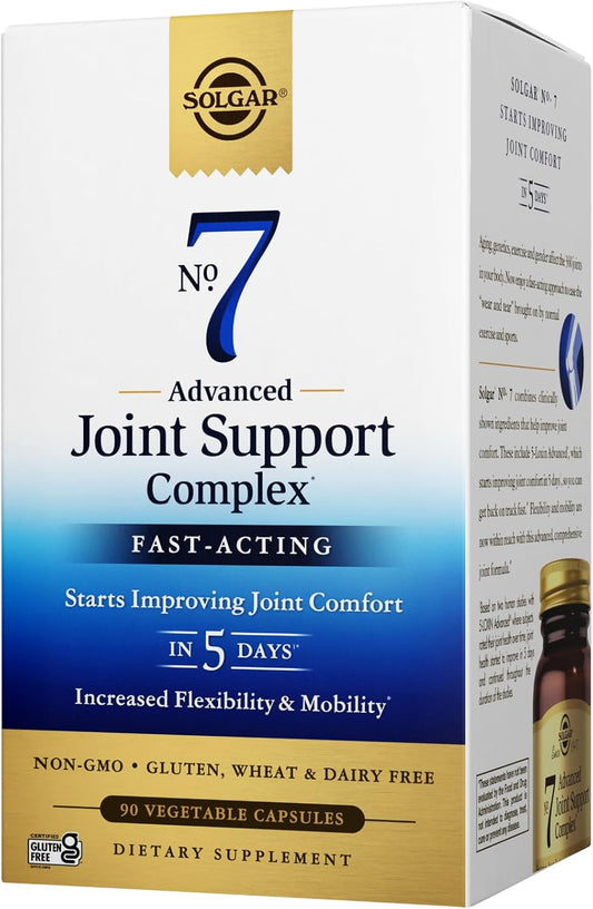 Solgar No. 7 Advanced Joint Support Complex 90 Vegetable Capsules 3 Pack - Fast-Acting Formula - Non-GMO, Gluten Free, Dairy Free - 270 Servings