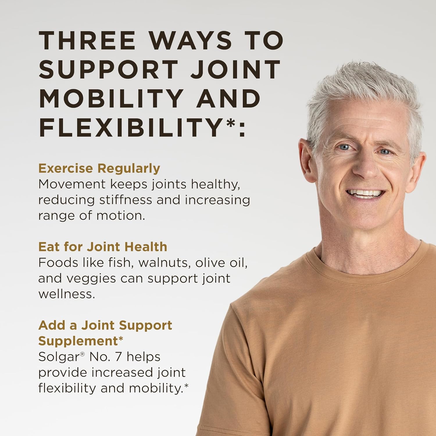 Solgar No. 7 Joint Support Complex - Enhances Flexibility & Mobility - Non-GMO, Gluten/Wheat/Dairy Free - 30 Servings