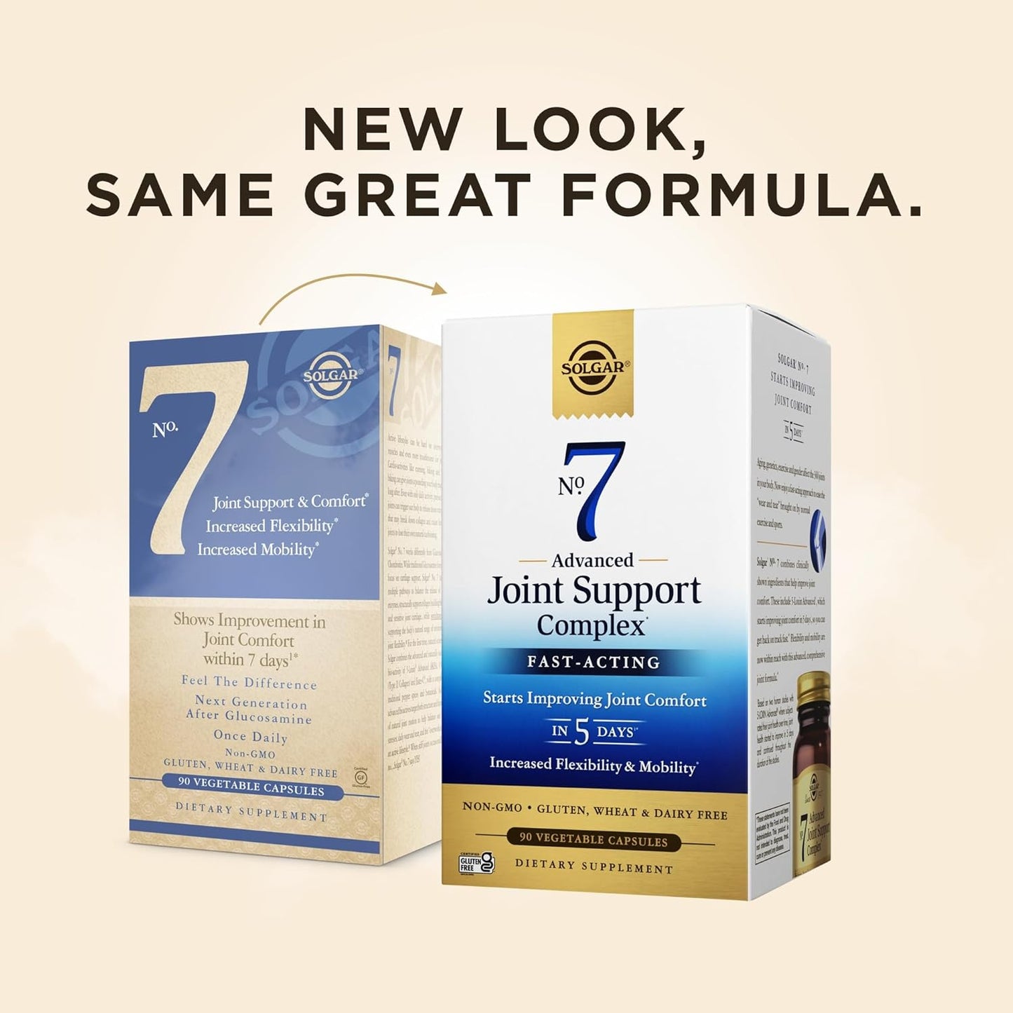 Solgar No. 7 Joint Support Complex Capsules - Fast-Acting Formula with 90 Servings - Non-GMO, Gluten Free, Dairy Free