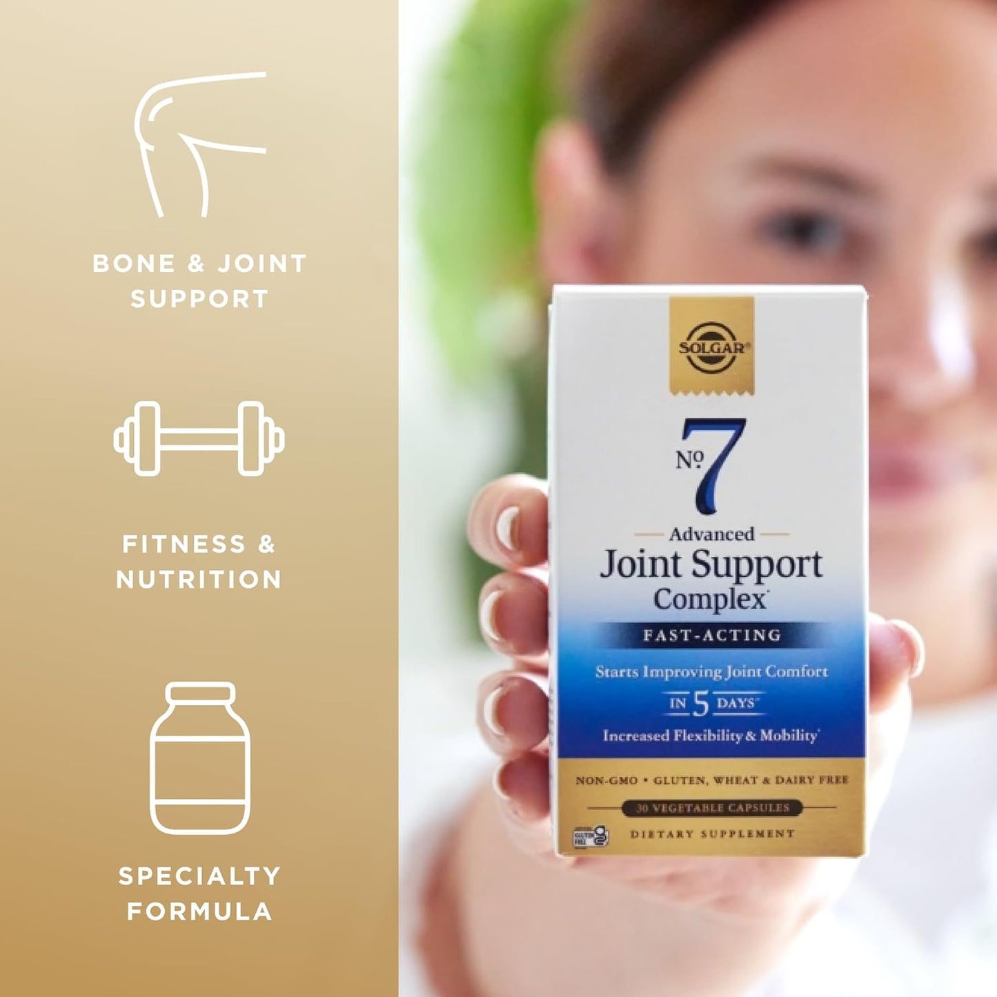 Solgar No. 7 Joint Support Complex Capsules - Fast-Acting Formula with 90 Servings - Non-GMO, Gluten Free, Dairy Free