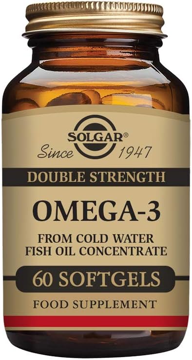 Solgar Omega 3 Double Strength Softgels - 700 mg - 60 Count - Cardiovascular, Joint & Cellular Health - Non-GMO, Gluten Free
