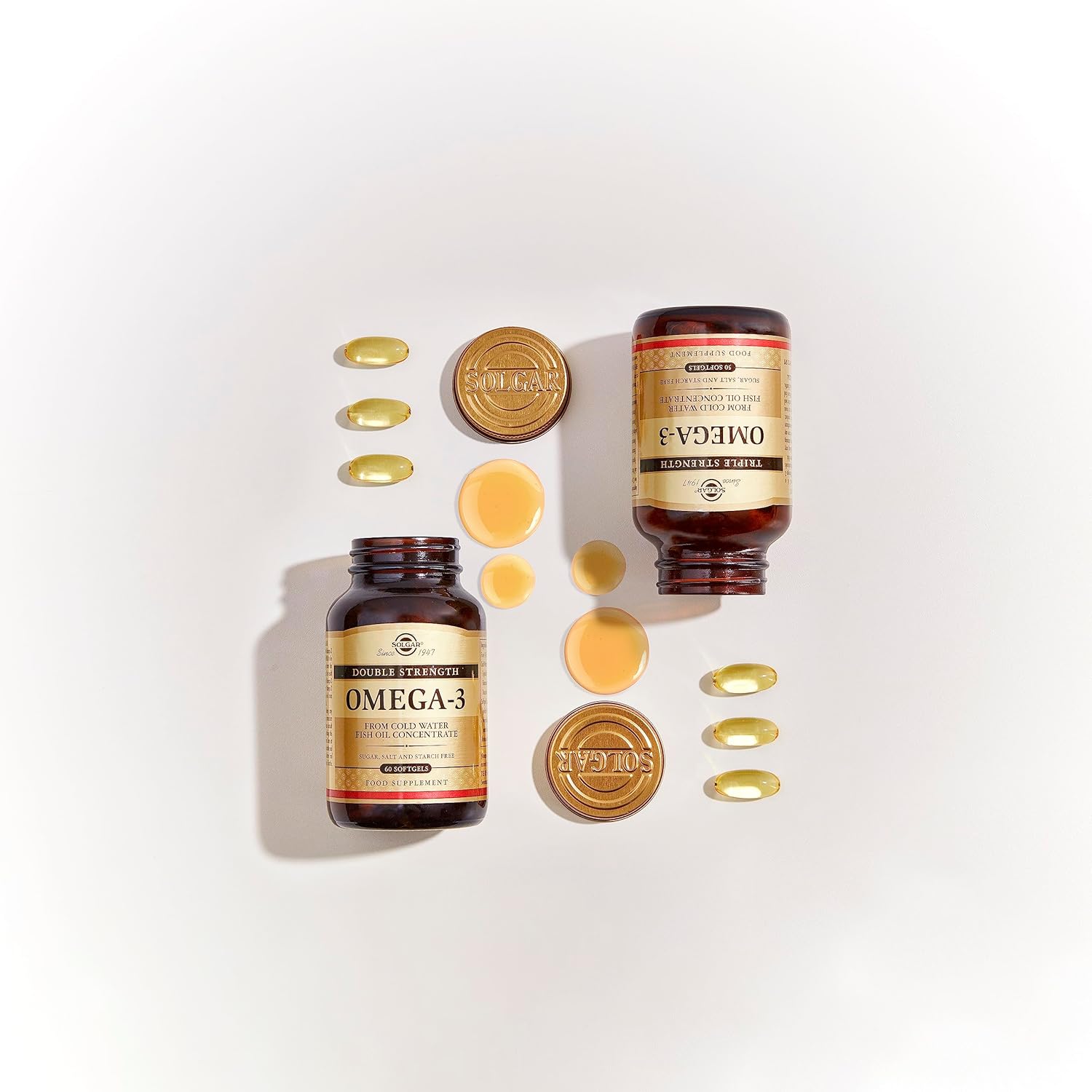 Solgar Omega 3 Double Strength Softgels - 700 mg - 60 Count - Cardiovascular, Joint & Cellular Health - Non-GMO, Gluten Free