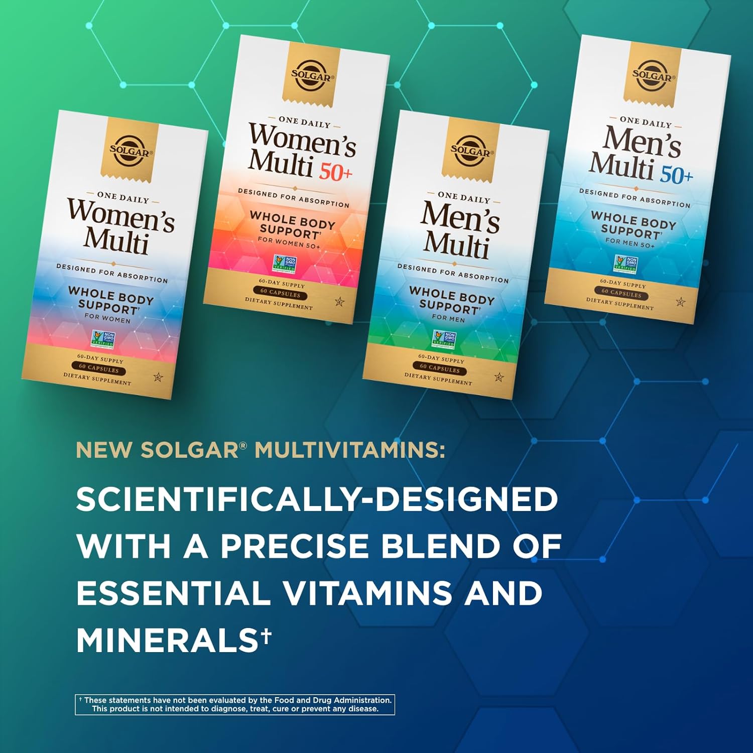 Solgar One Daily Women's Multi Whole Body Support Vitamin - Immune, Heart, Energy, Stress, Hair Skin Nails & Reproductive Health - 60 Servings