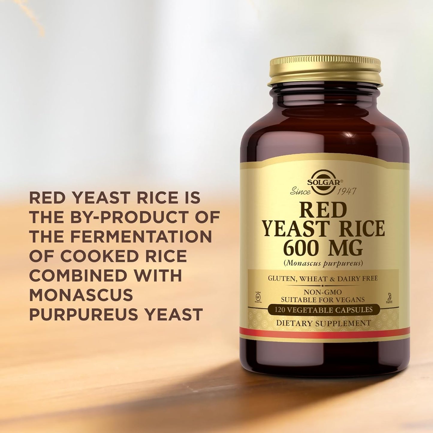 Solgar Red Yeast Rice Capsules - 600 MG, 120 Count - BoostGo Australia