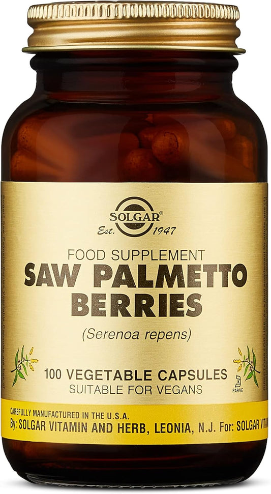 Solgar Saw Palmetto Berries Capsules - Men’s Health Support - Full Potency - Non-GMO, Vegan, Gluten Free, Dairy Free - 100 Servings