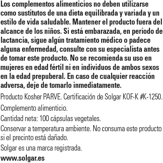 Solgar Saw Palmetto Berries Capsules - Men’s Health Support - Full Potency - Non-GMO, Vegan, Gluten Free, Dairy Free - 100 Servings