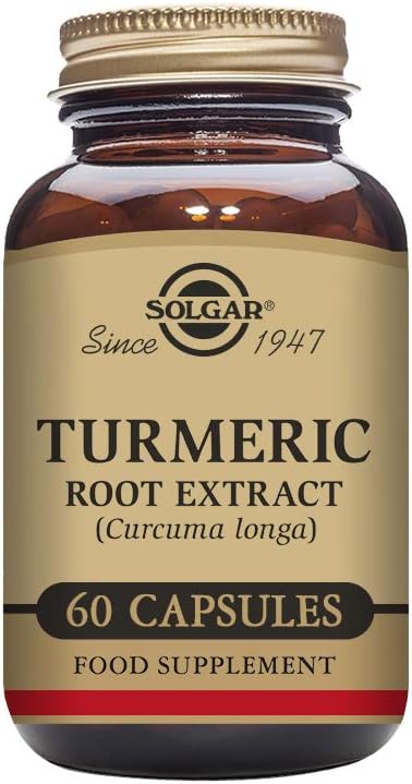 Solgar Turmeric Root Extract Capsules - 400mg, 60 Count, Antioxidant Support for Brain, Joint, Immune Health - Non-GMO, Vegan, Gluten Free, Dairy Free, Kosher - 60 Servings