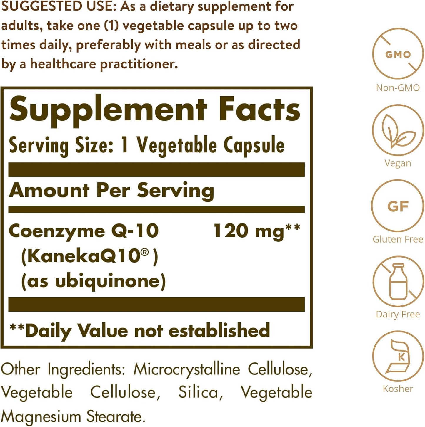 Solgar Vegetarian Coenzyme Q10 Supplement - 120mg, 60 Capsules