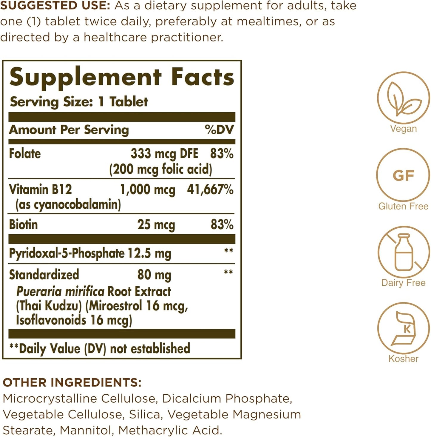 Solgar Women’s Balancing Formula 60 Tablets (Pack of 2) - Vegan, Kosher, Gluten & Dairy Free - 120 Servings