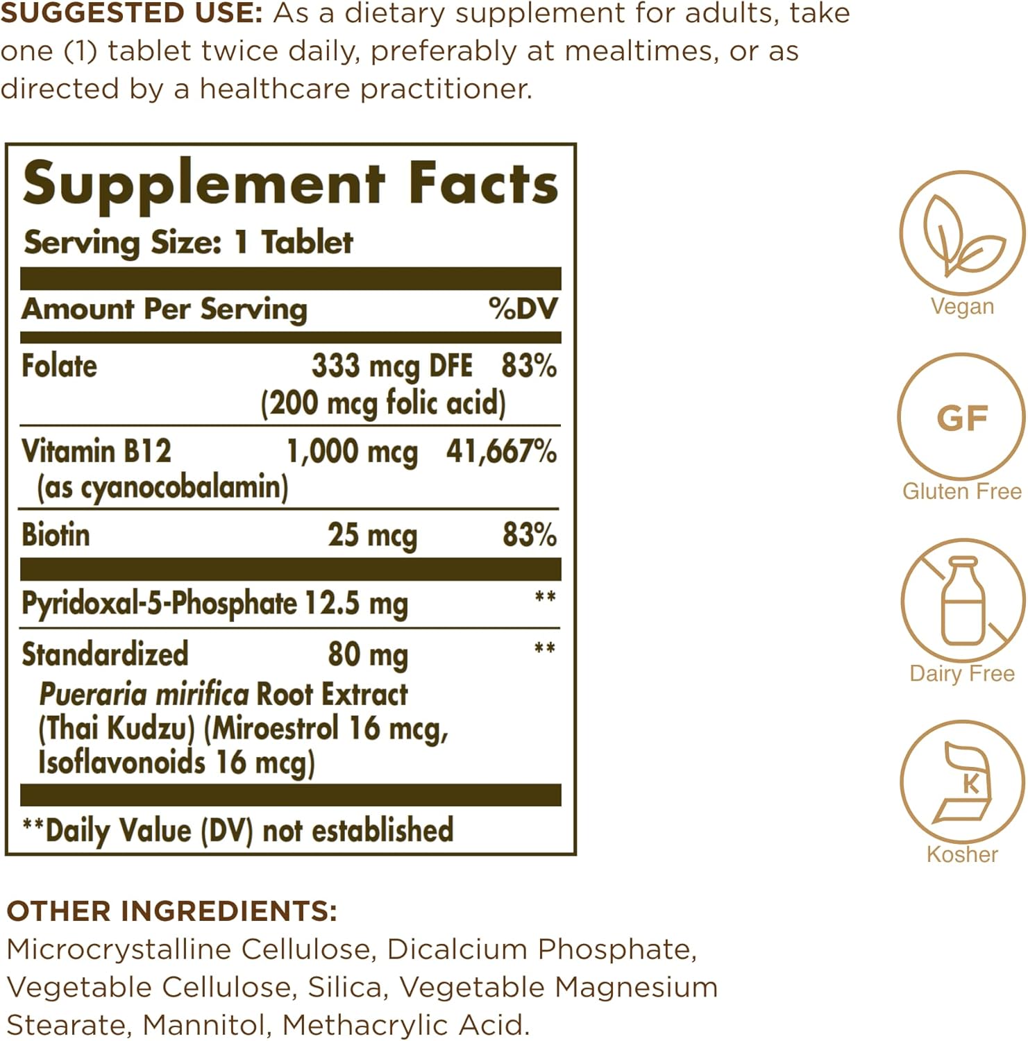 Solgar Women’s Balancing Formula 60 Tablets (Pack of 2) - Vegan, Kosher, Gluten & Dairy Free - 120 Servings