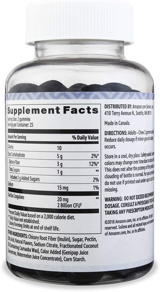 Solimo Basics Adult Multivitamin and Probiotic Gummies Combo Pack (200 Gummies) for Daily Wellness Benefits