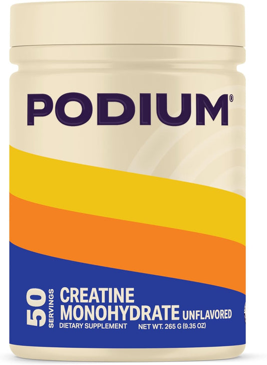 Solos Podium Nutrition Creatine Monohydrate Supplement - 50 Servings, Unflavored for Athletic Performance Boost - BoostGo Australia