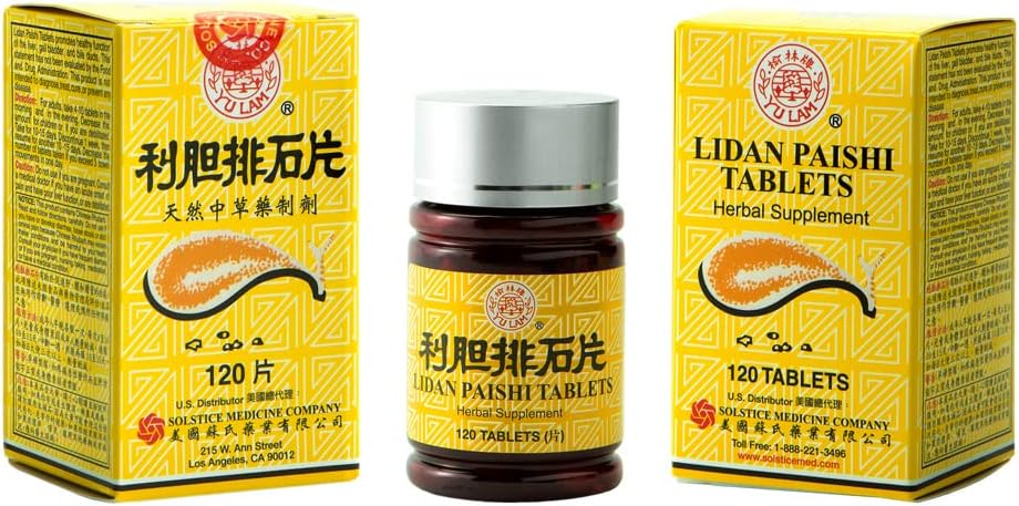 Solstice Yu Lam Lidan Paishi Tablet Herbal Supplement - Liver, Gall Bladder, Bile Health Support - 120 Tablets