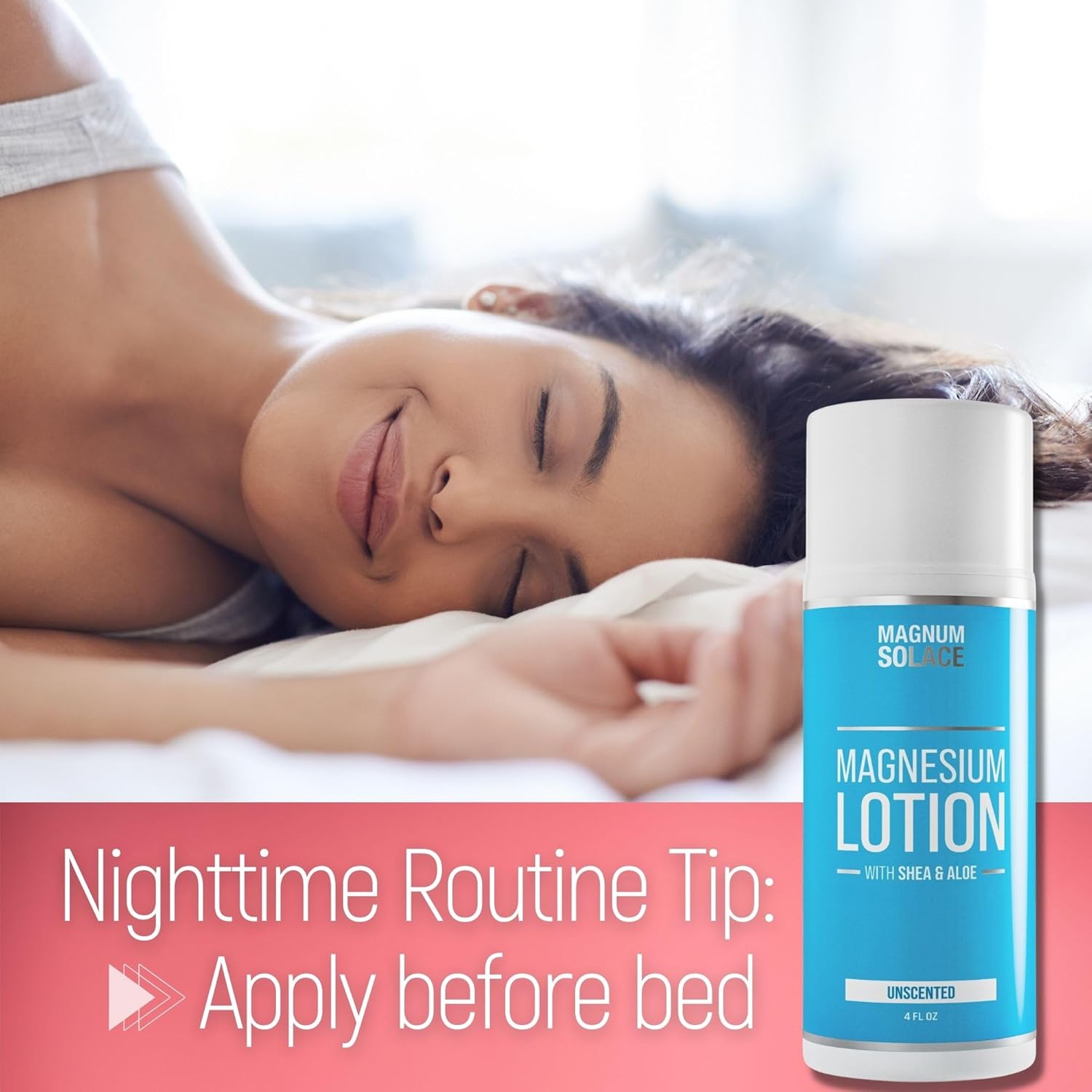 Soothing Magnum Solace Magnesium Lotion for Legs with Aloe & Shea - Effective Topical Magnesium Alternative