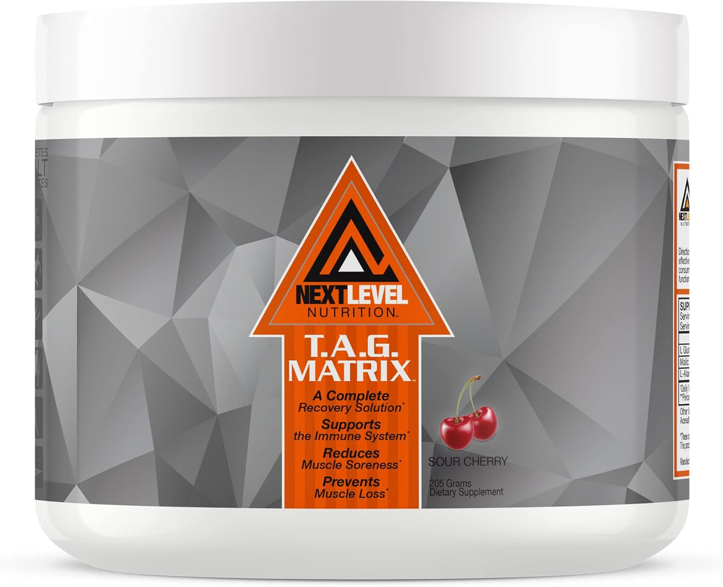 Sour Cherry Glutamine Intra Workout Recovery Powder - Next Level Nutrition TAG Matrix, 30 Servings