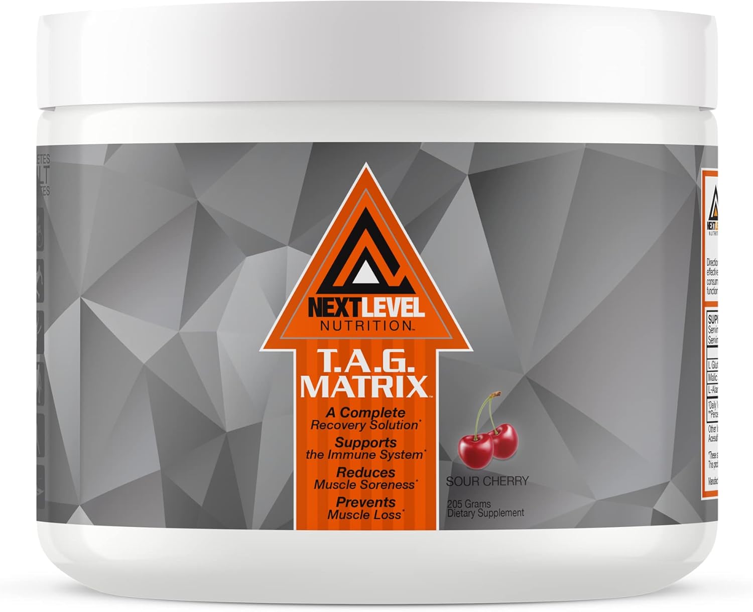 Sour Cherry Glutamine Intra Workout Recovery Powder - Next Level Nutrition TAG Matrix, 30 Servings