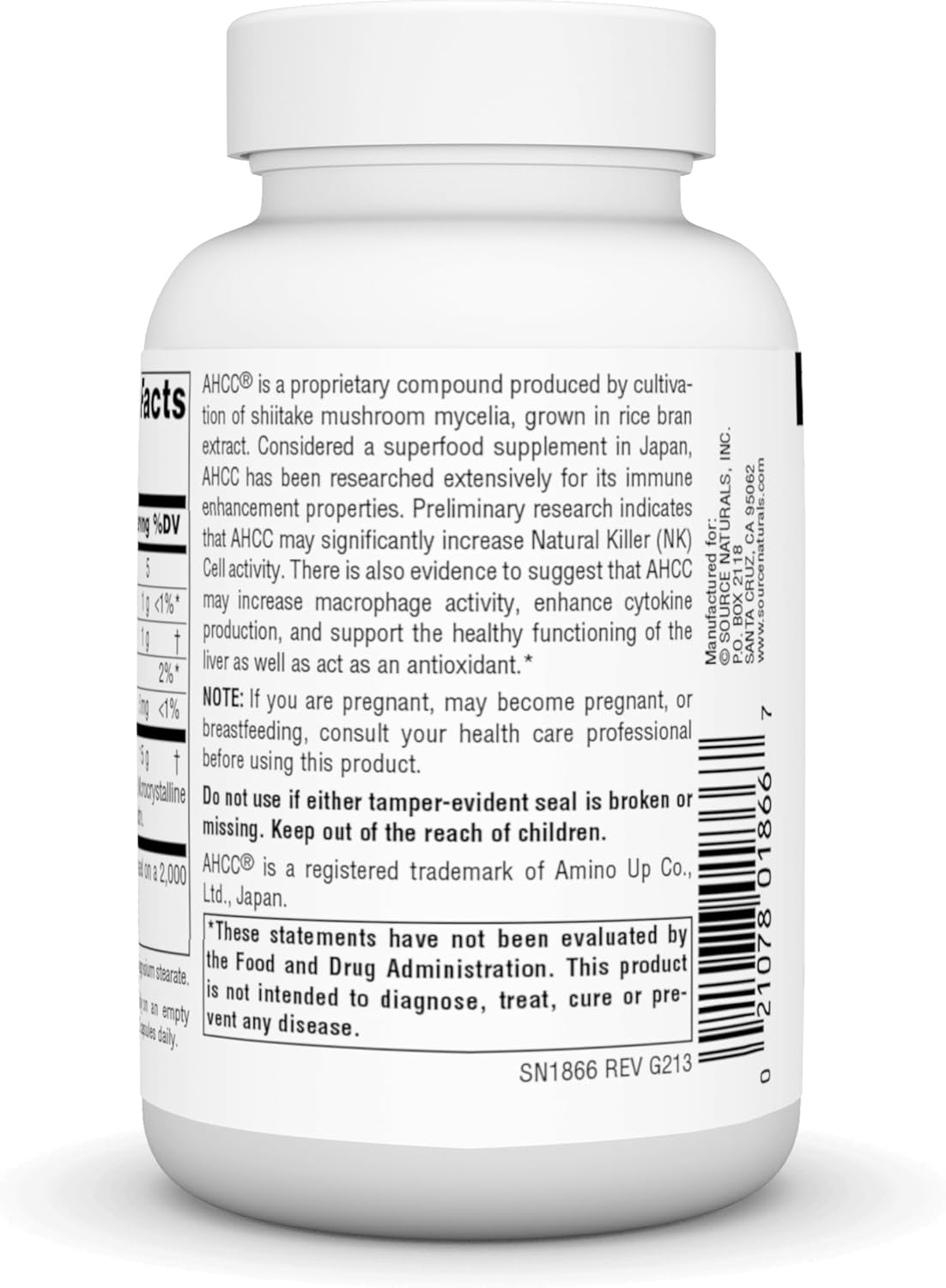 Source Naturals AHCC 750 mg Boosts Immune System Function - 60 Capsules