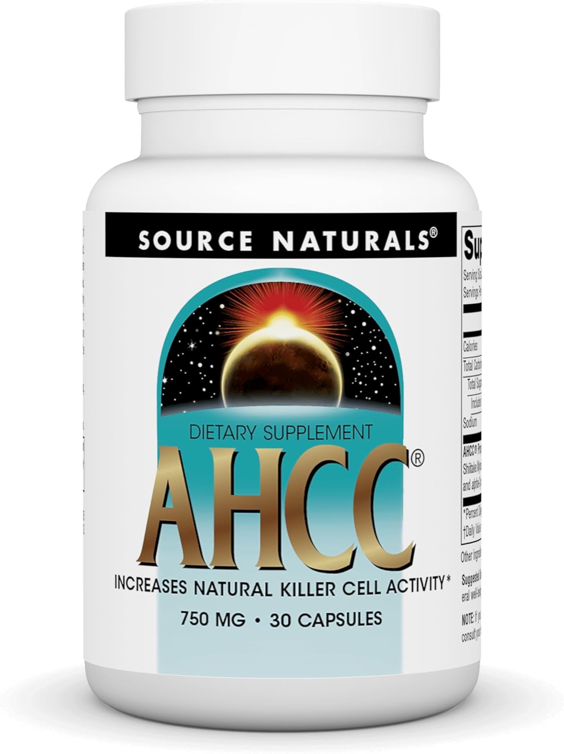 Source Naturals AHCC 750 mg Capsules Boost Natural Killer Cell Function - 30 Count
