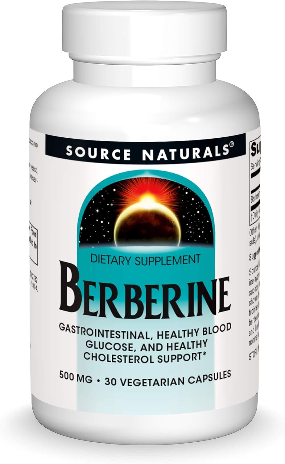 Source Naturals Berberine Capsules for Digestive Health - 30 Vegetarian Capsules