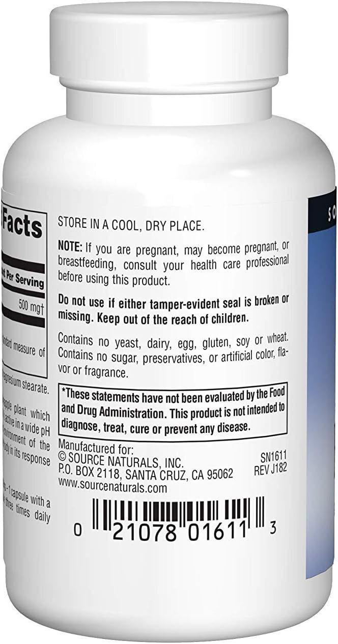 Source Naturals Bromelain 2000 GDU 500mg - 30 Capsules - Digestive Enzyme Supplement
