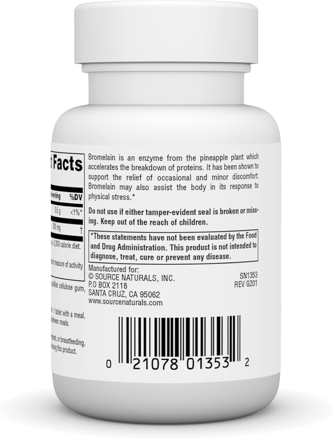 Source Naturals Bromelain 500mg Tablets - 30 Count, High Potency 2000GDU Formula
