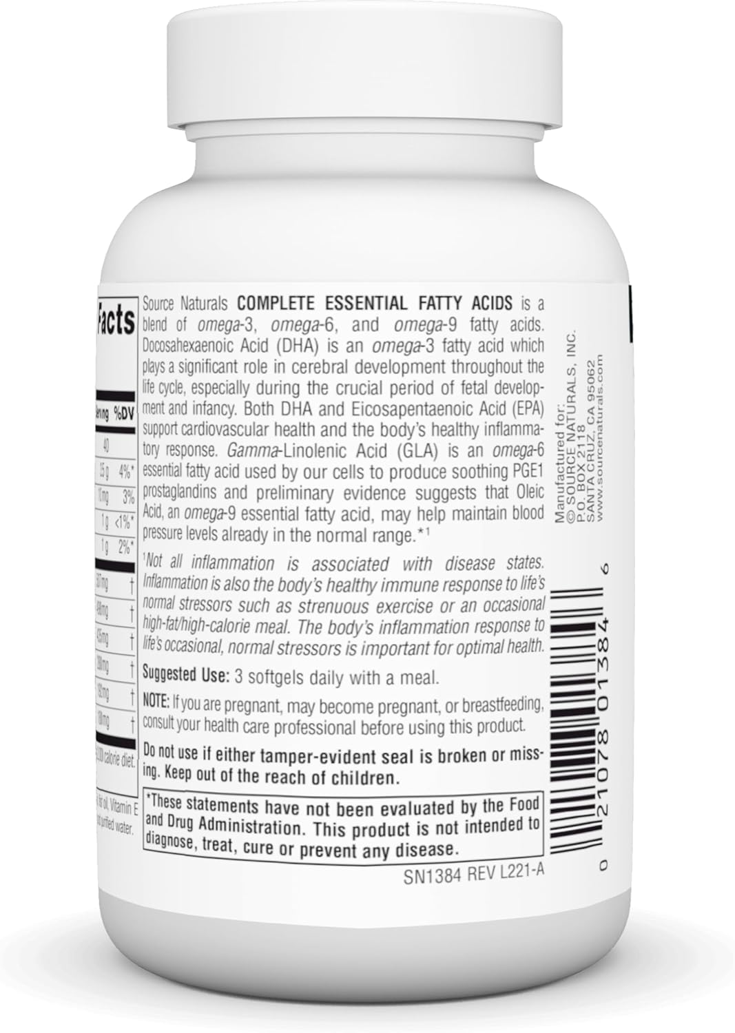 Source Naturals Complete Omega 3, 6, 9 EFA Complex - 60 Softgels