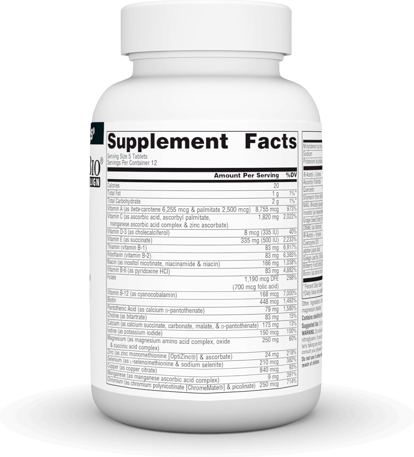 Source Naturals Elan Vital Multiple Tablets - Supports Brain, Heart, Liver, Immune System, Energy Boost - 60 Count