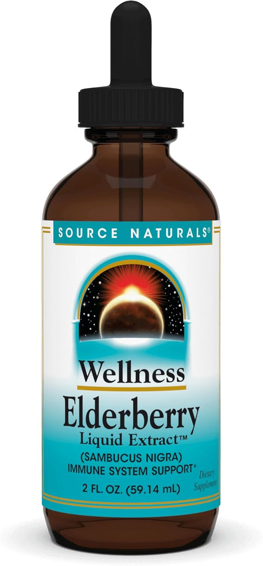 Source Naturals Elderberry Extract: Immune System Support Supplement - 2 OZ Bottle
