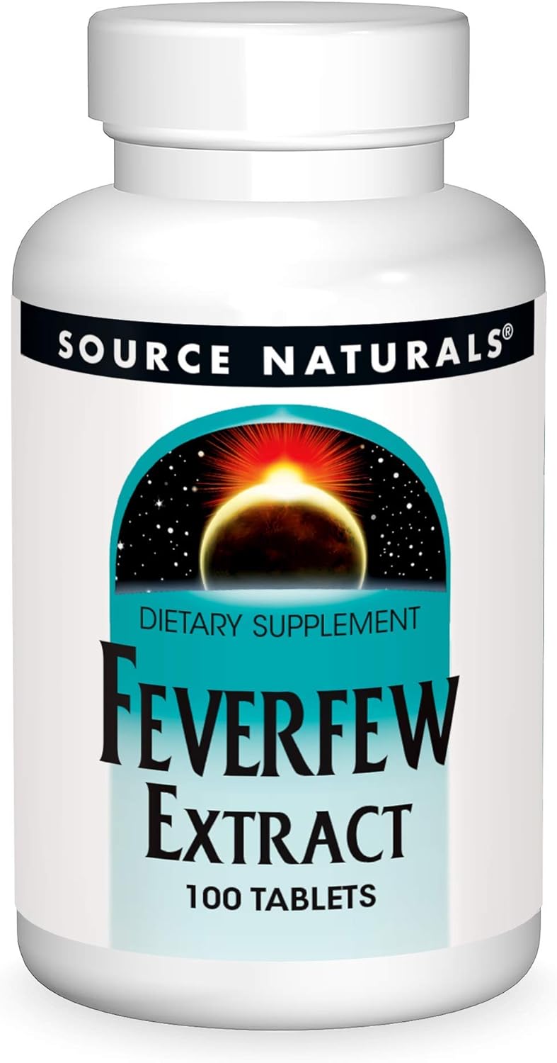 Source Naturals Feverfew Extract - Promotes Optimal Brain Health - 100 Tablets