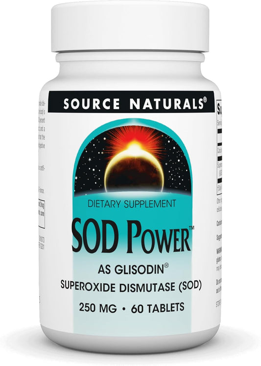 Source Naturals Glisodin Superoxide Dismutase Nutricosmetic Supplement 250mg - 60 Tablets