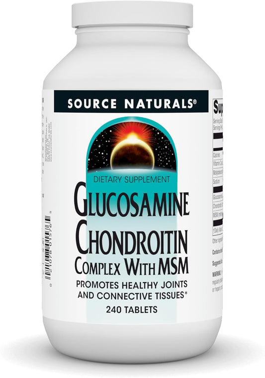 Source Naturals Glucosamine Chondroitin MSM Complex - Supports Joint and Tissue Health - 240 Tablets