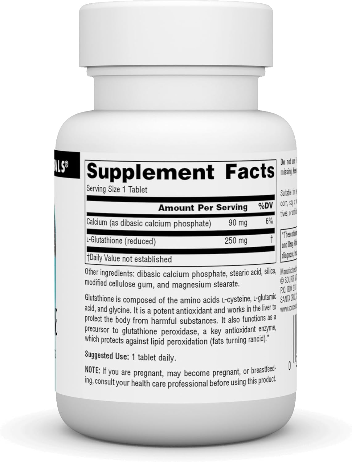 Source Naturals Glutathione Tablets for Liver Support - 250mg, 30 Count