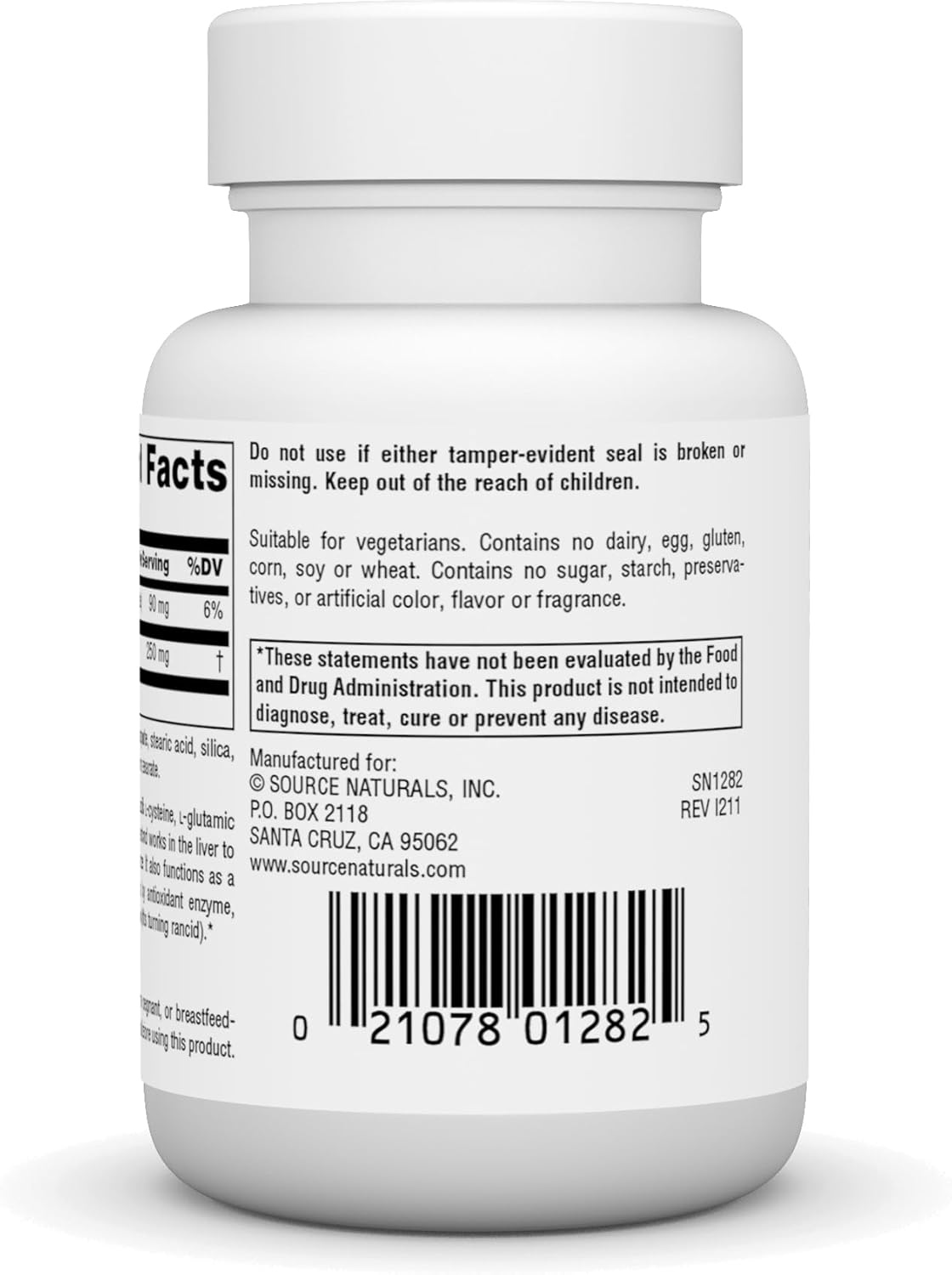 Source Naturals Glutathione Tablets for Liver Support - 250mg, 30 Count