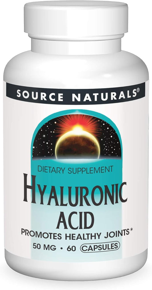 Source Naturals Hyaluronic Acid Capsules - 50mg, Supports Joint Health, 60 Count