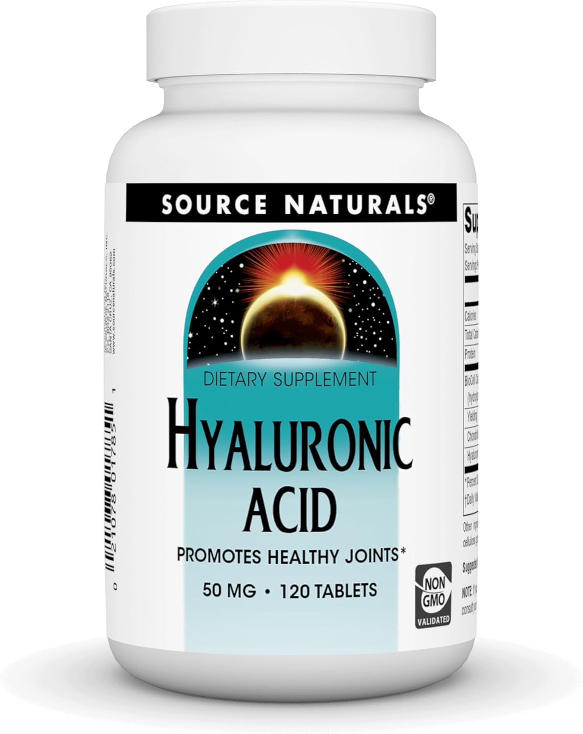 Source Naturals Hyaluronic Acid Supplement - 50mg, 120 Tablets for Joint Health and Skin Hydration