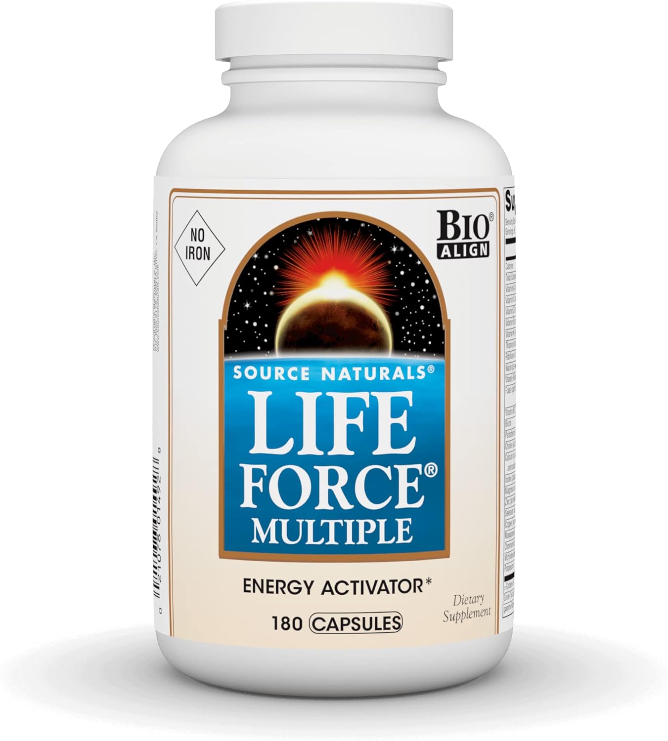Source Naturals Life Force Multiple: Energy Activator, Iron-Free Daily Multivitamin with High Potency Nutrients - 180 Capsules
