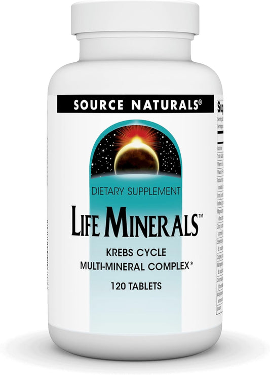 Source Naturals Life Minerals: Krebs Cycle Multi-Mineral Complex - 120 Tablets for Enhanced Nutrient Absorption