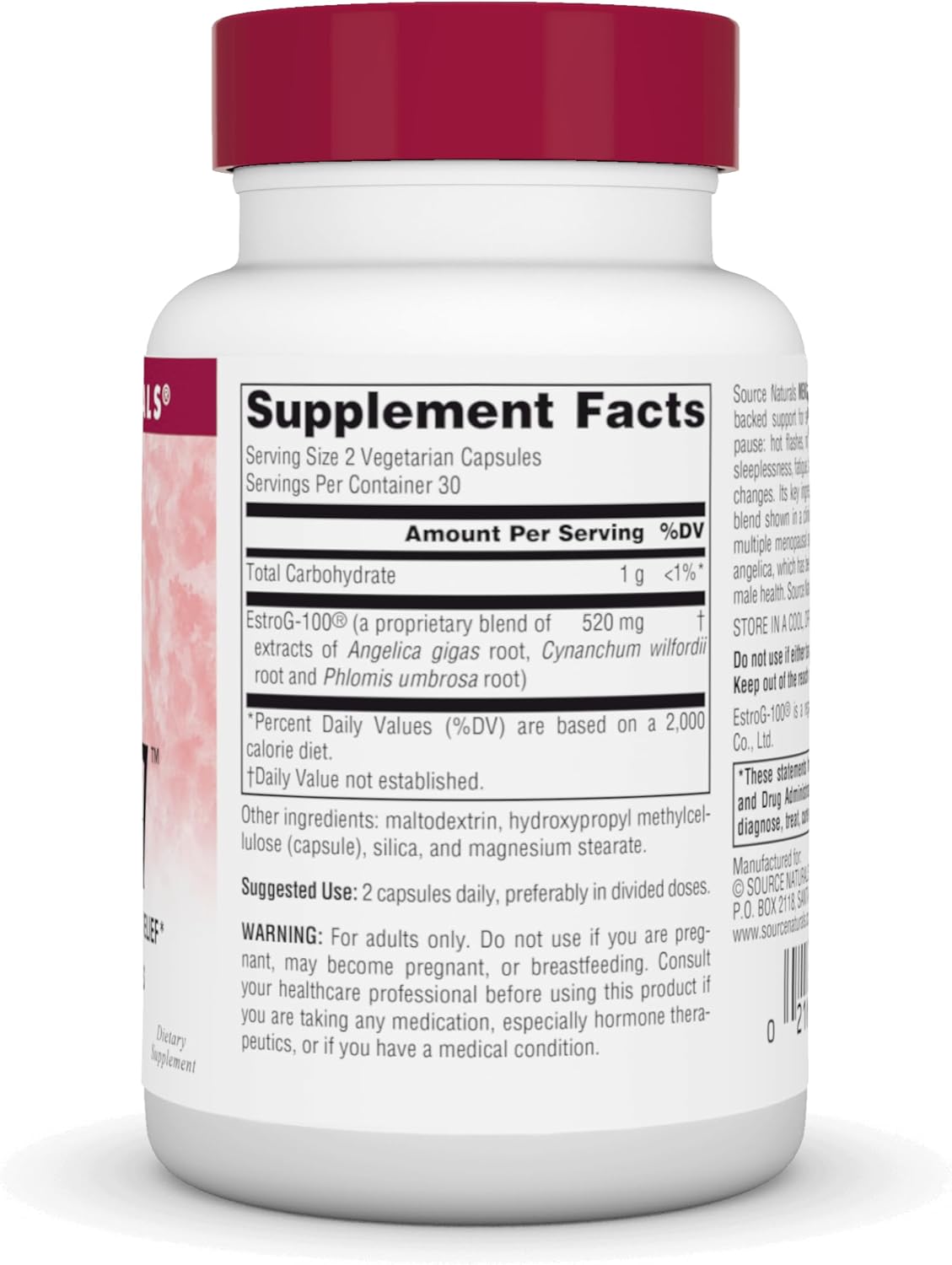 Source Naturals Meno-7, Vegetarian Capsules for Multi-Menopause Symptom Relief - 60 Count