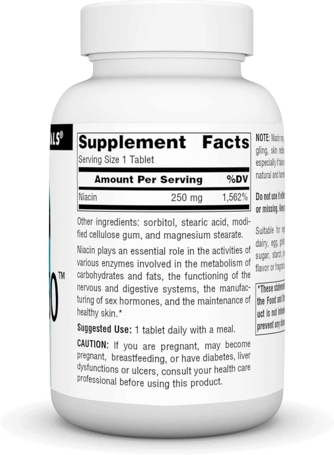 Source Naturals Niacin 250mg Vitamin B-3 Supplement - 250 Tablets for Heart Health and Energy Boost