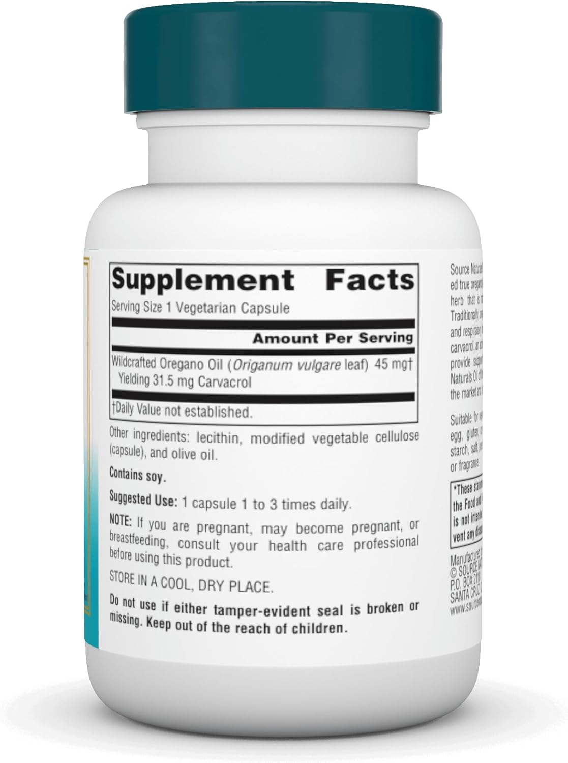 Source Naturals Oil of Oregano Capsules - 70% Carvacrol - 30 Vegetarian Capsules for Wellness