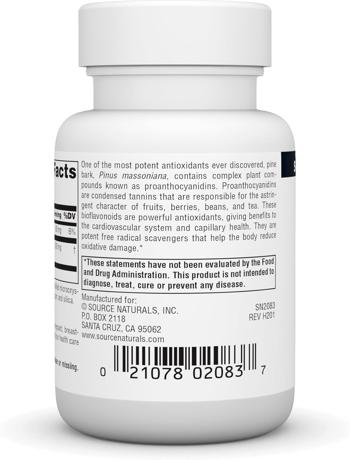 Source Naturals Pine Bark Extract 150mg - 60 Tablets - Multi System Antioxidant Support