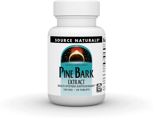 Source Naturals Pine Bark Extract Supplement - Powerful Multi-System Antioxidant - 150mg - 30 Tablets