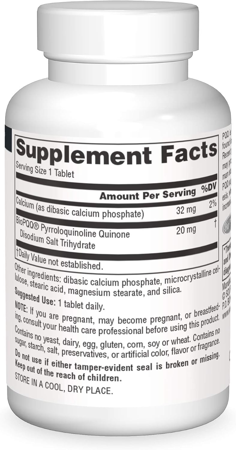 Source Naturals PQQ Mind Support Supplement - 30 Tablets for Cognitive Function and Neuroprotection