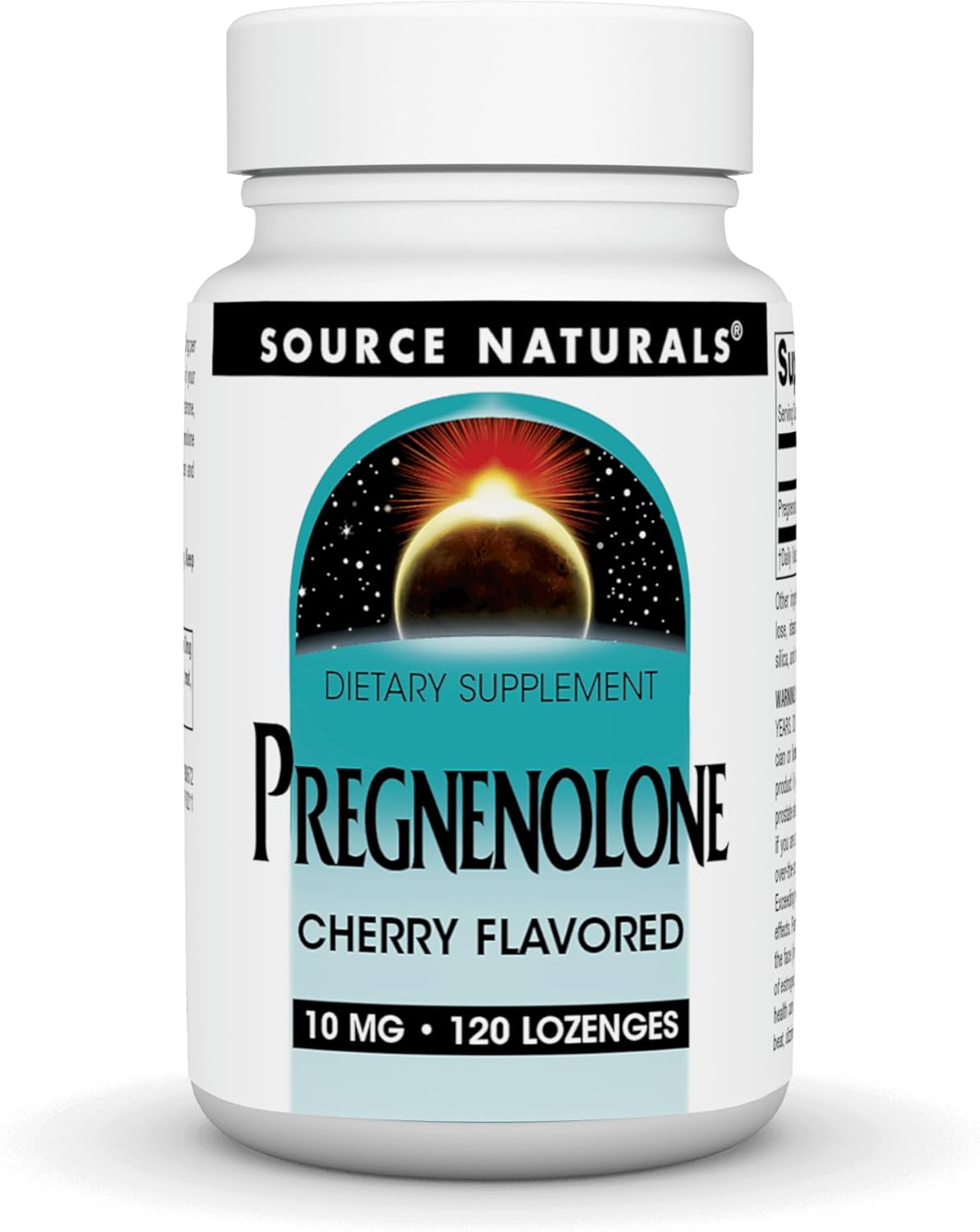 Source Naturals Pregnenolone 10 mg Lozenges - 120 Cherry Flavor Tablets