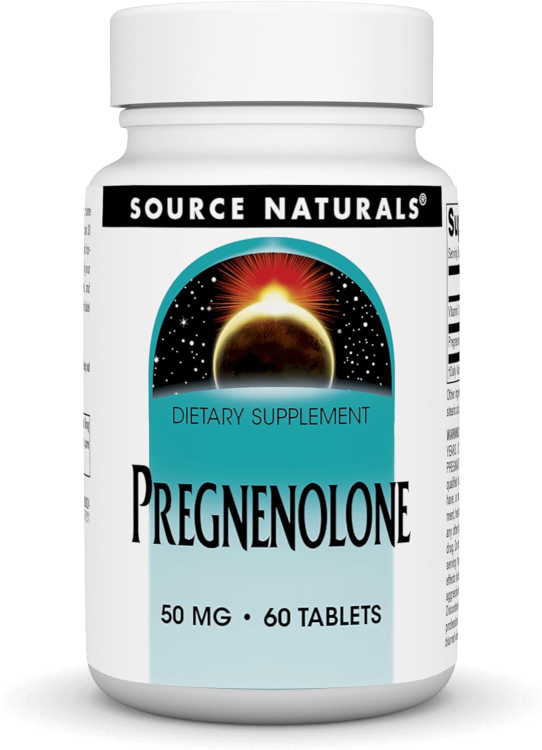 Source Naturals Pregnenolone Supplement - 50mg, 60 Tablets for Hormone Balance and Cognitive Support